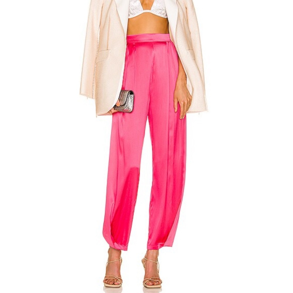 Nué Nue Studio Thalia silk trousers in rose pink